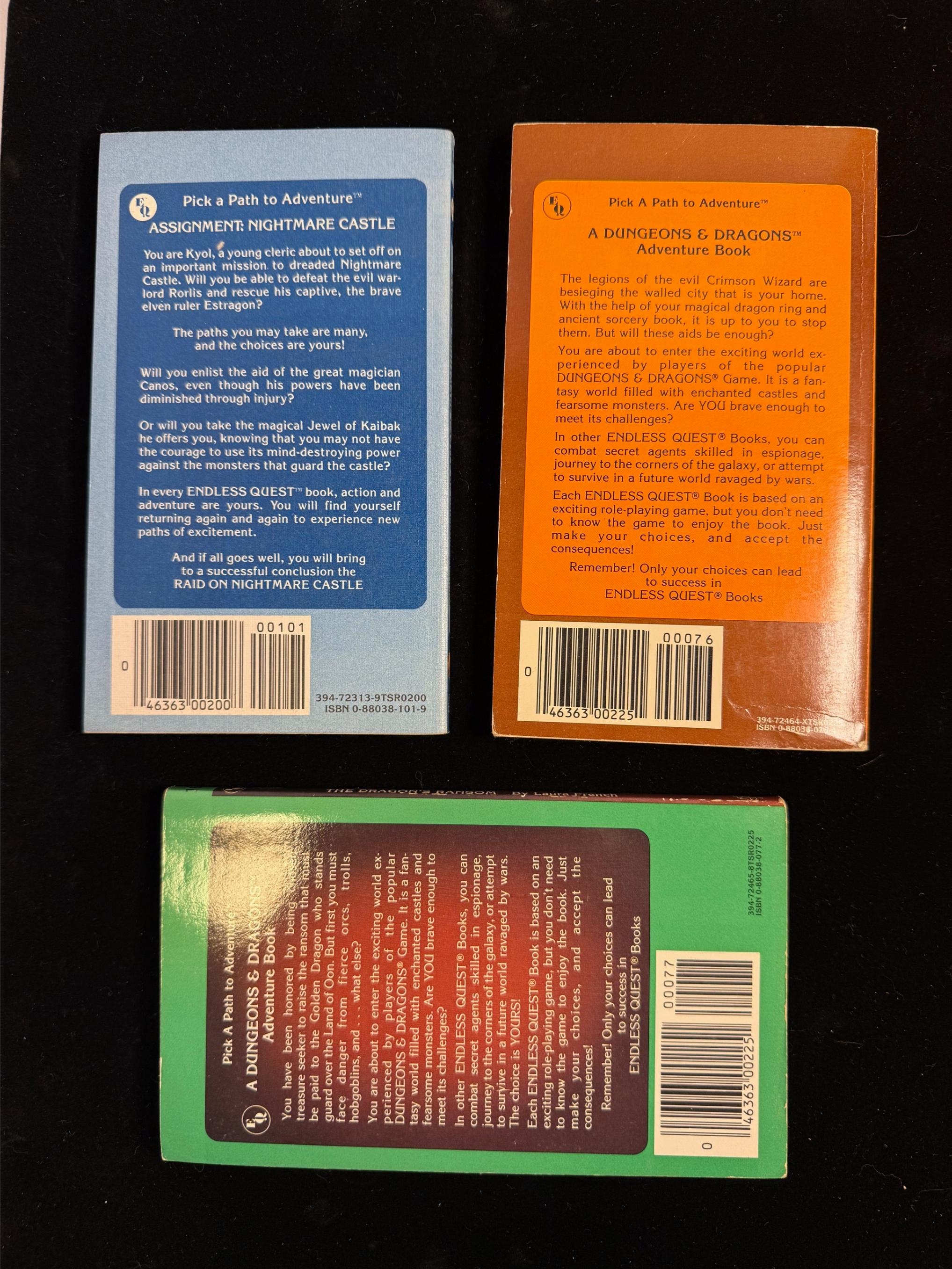 Dungeons & Dragons Endless Quest Books 14-16