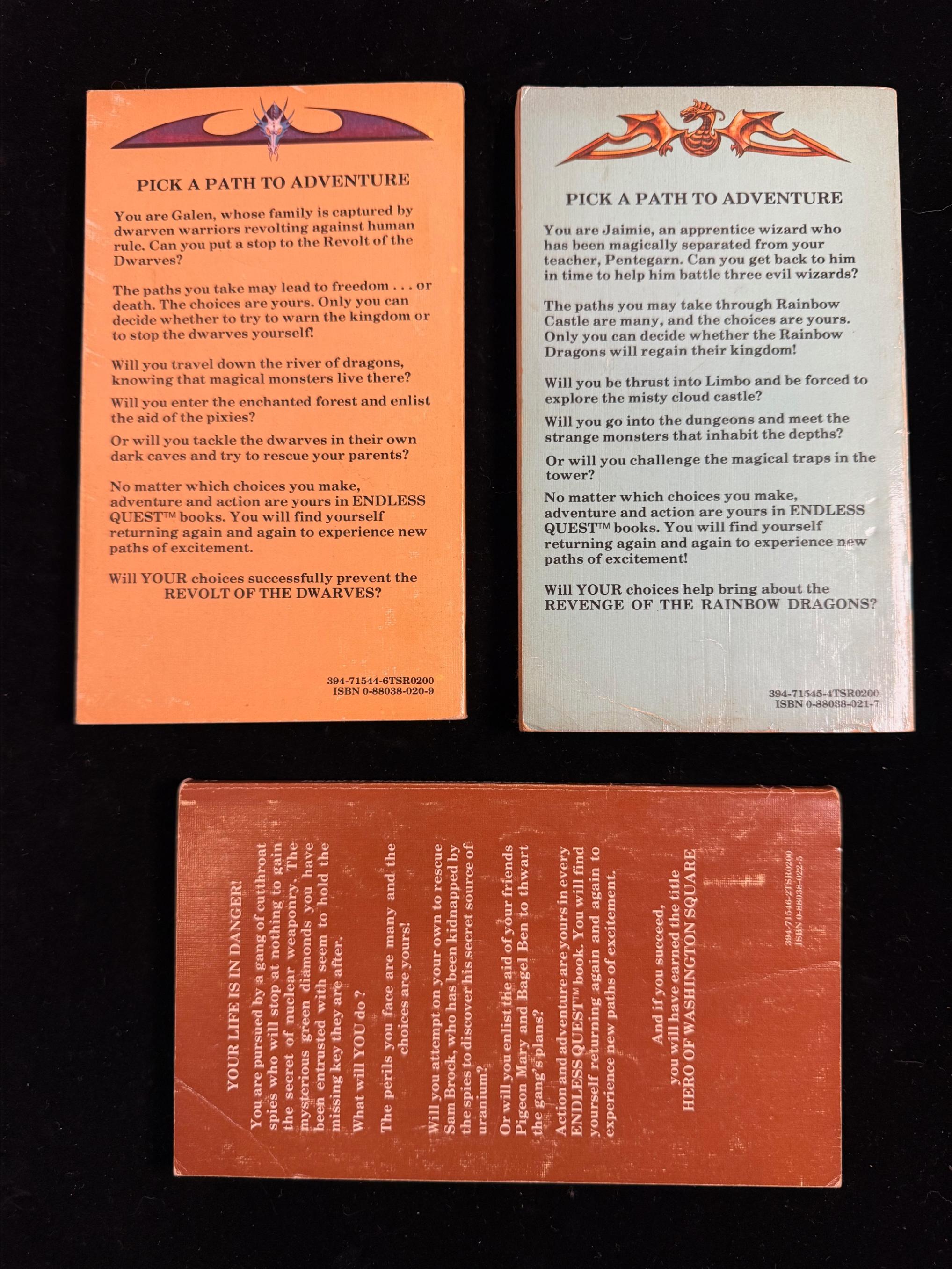 Dungeons & Dragons Endless Quest Books 5-7