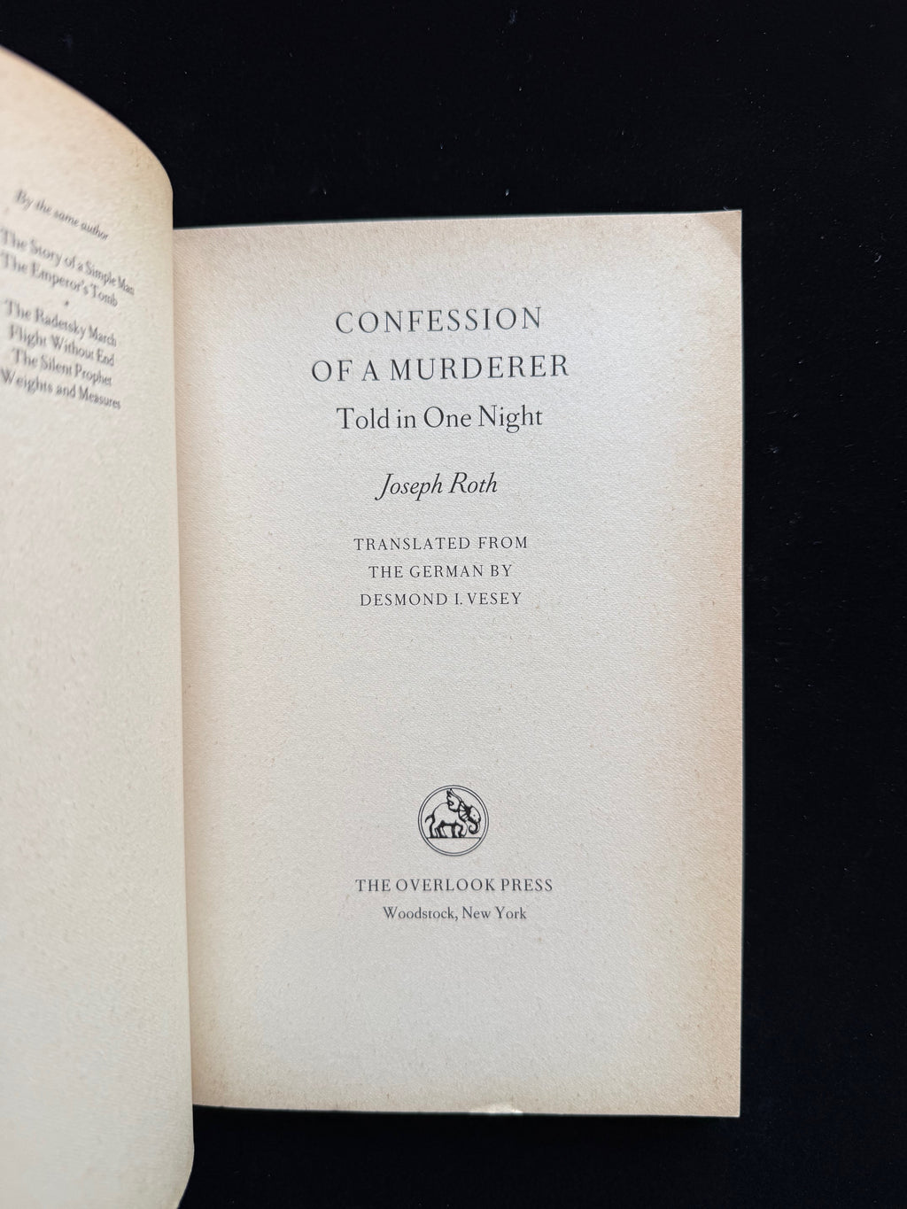Confession of a Murderer