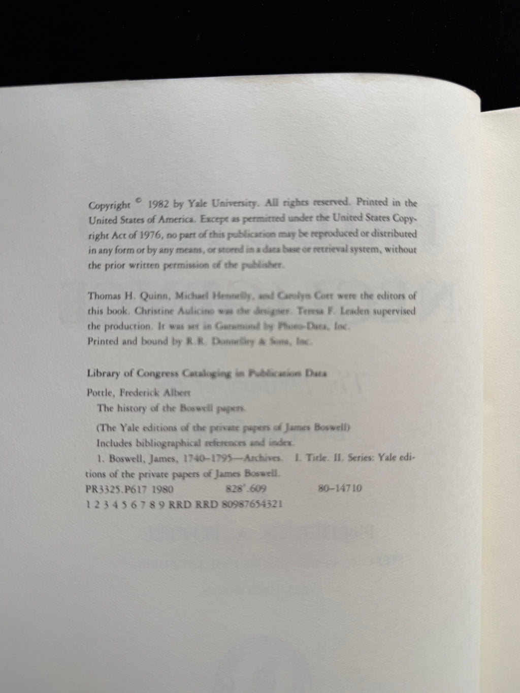Pride and Negligence: The History of the Boswell Papers