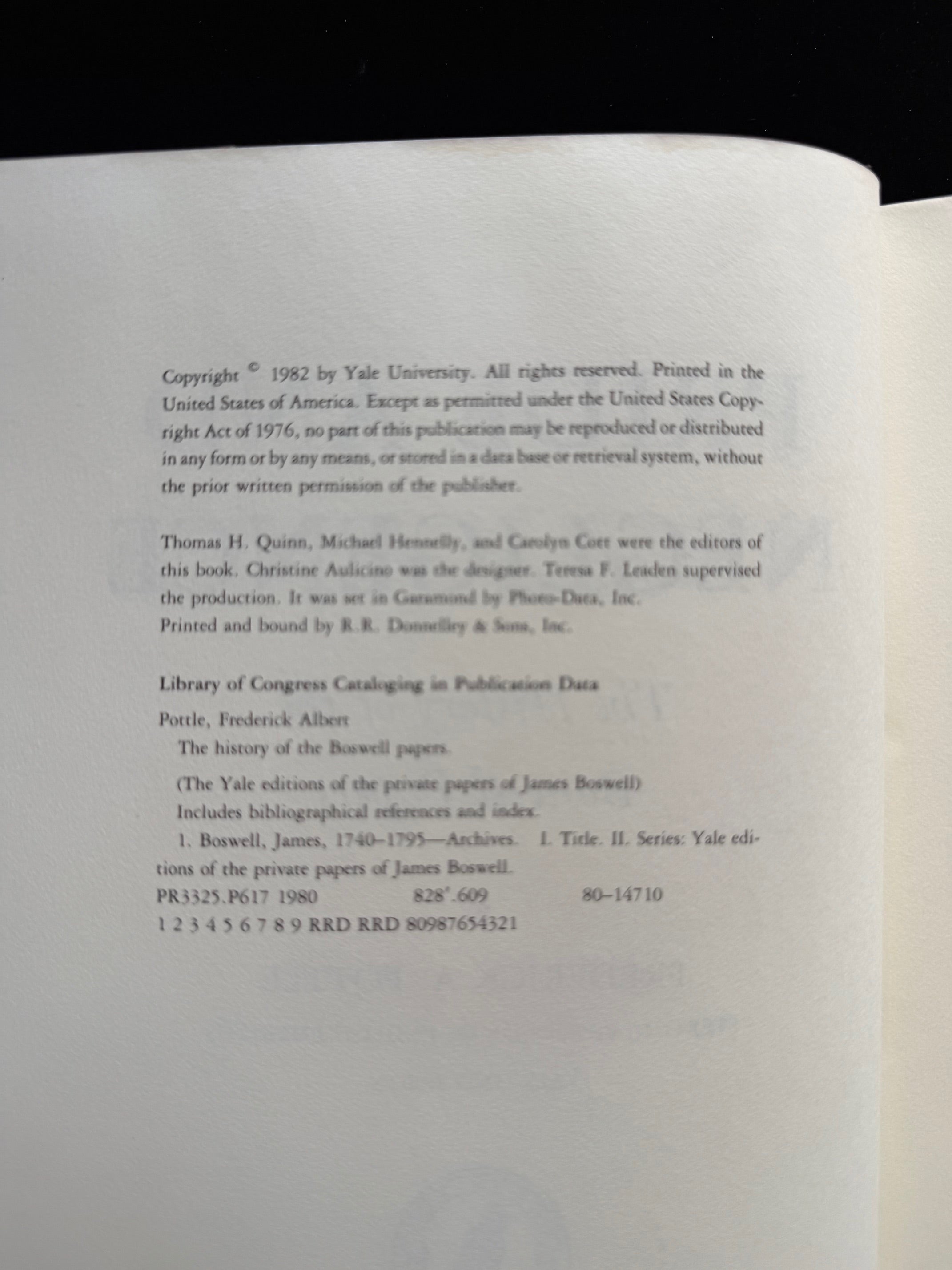 Pride and Negligence: The History of the Boswell Papers