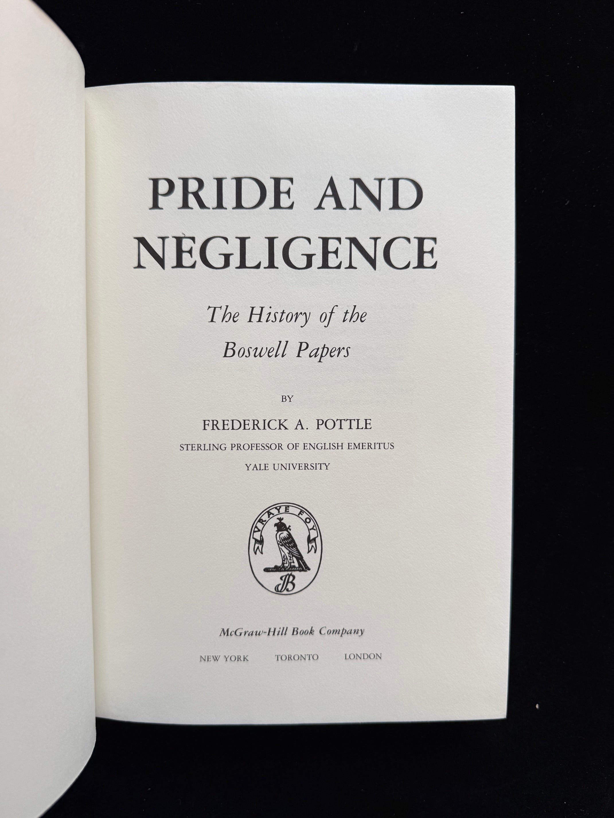 Pride and Negligence: The History of the Boswell Papers