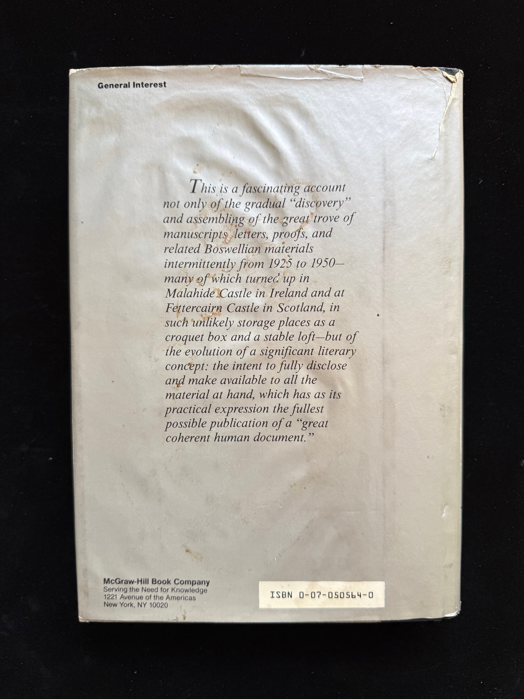 Pride and Negligence: The History of the Boswell Papers