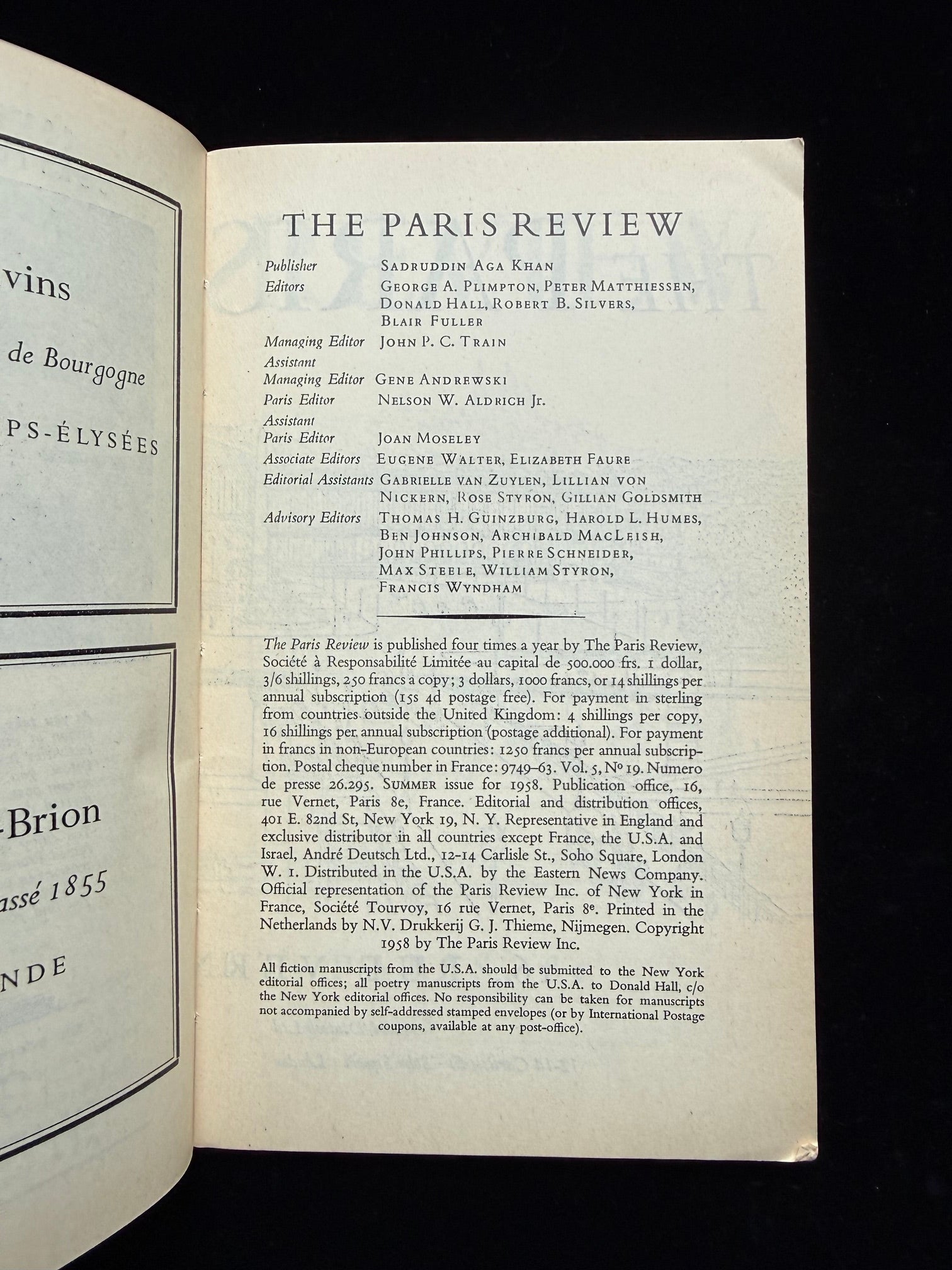 The Paris Review No. 19