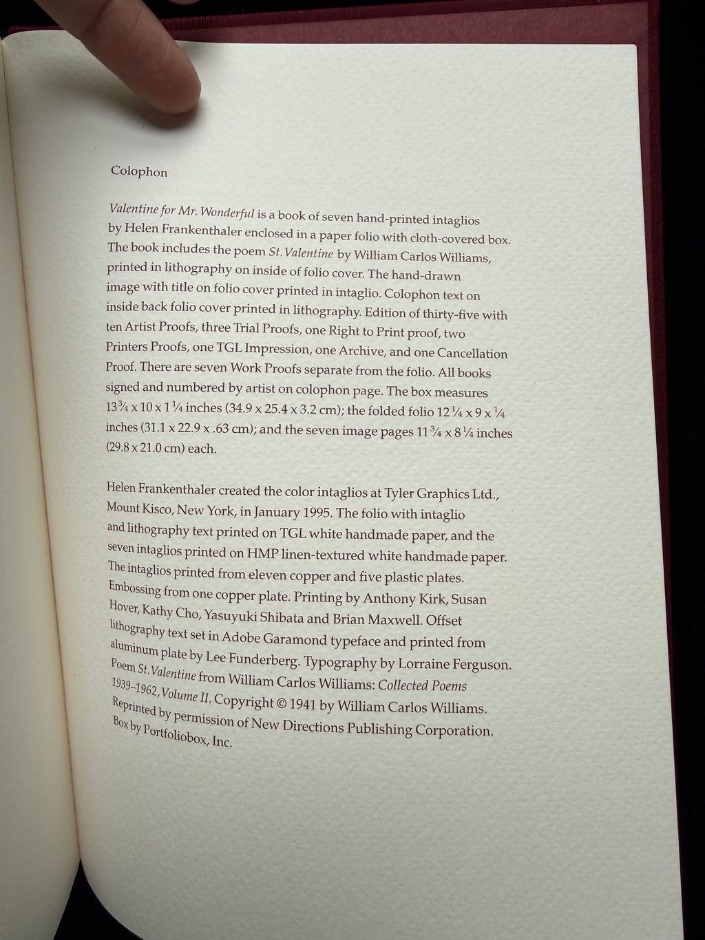 Frankenthaler: Valentine for Mr. Wonderful