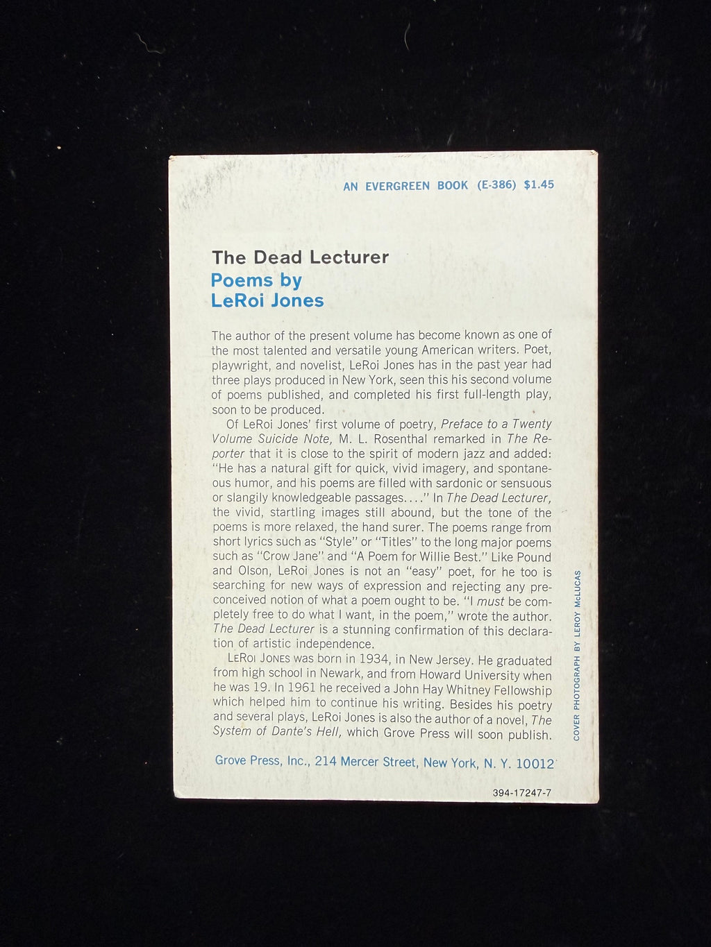 The Dead Lecturer: Poems