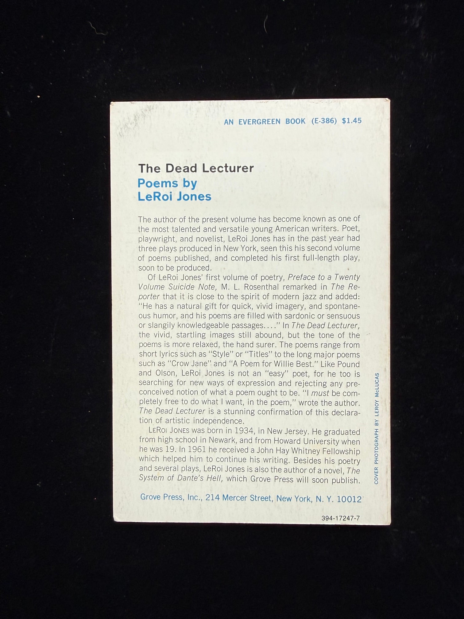 The Dead Lecturer: Poems