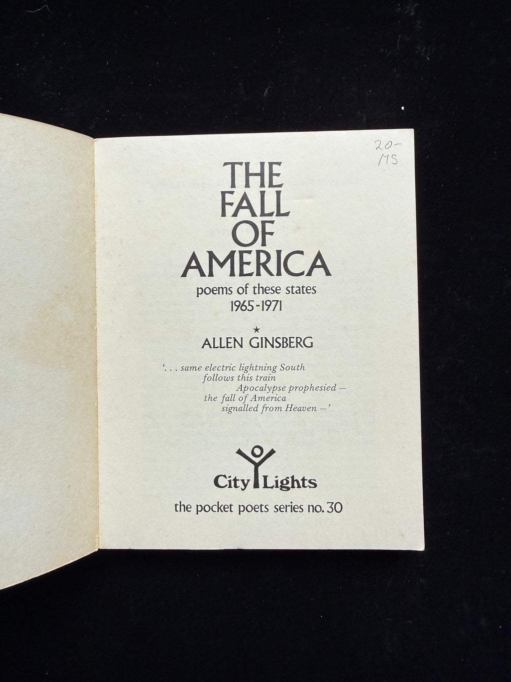 The Fall of America: Poems of These States 1965-1971