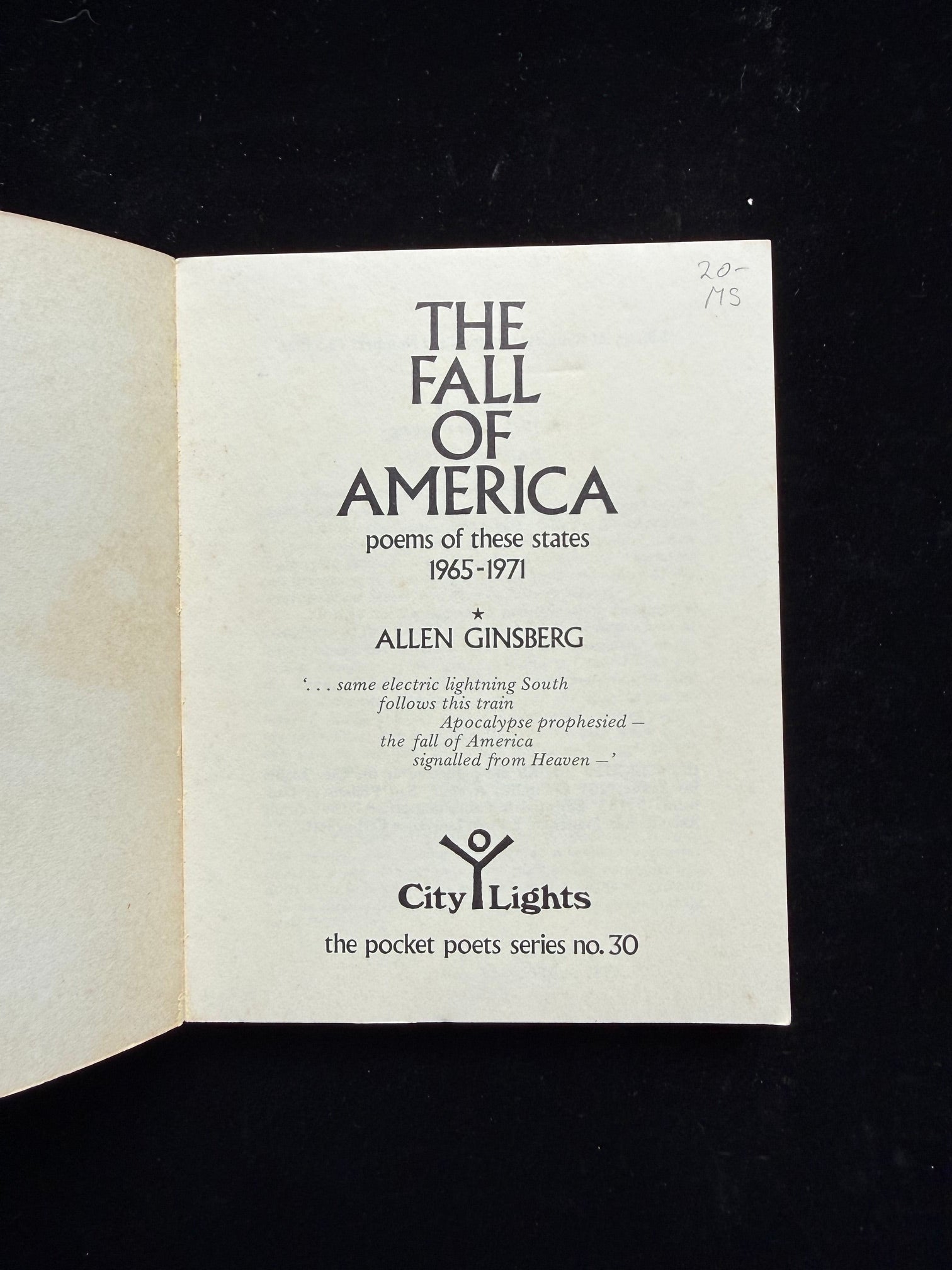 The Fall of America: Poems of These States 1965-1971