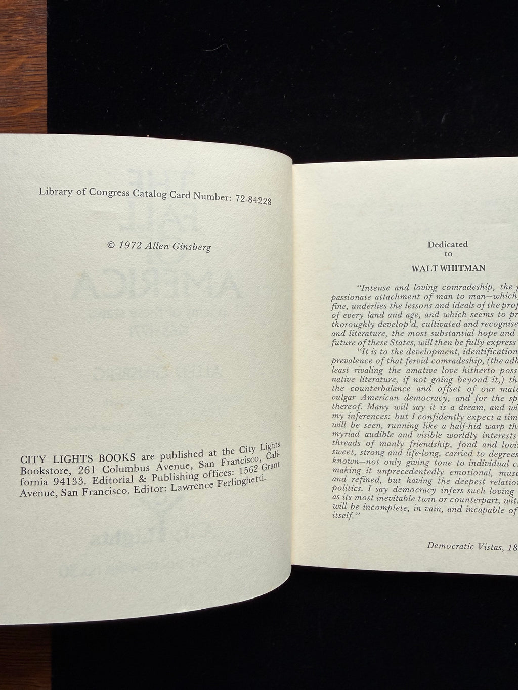 The Fall of America: Poems of These States 1965-1971