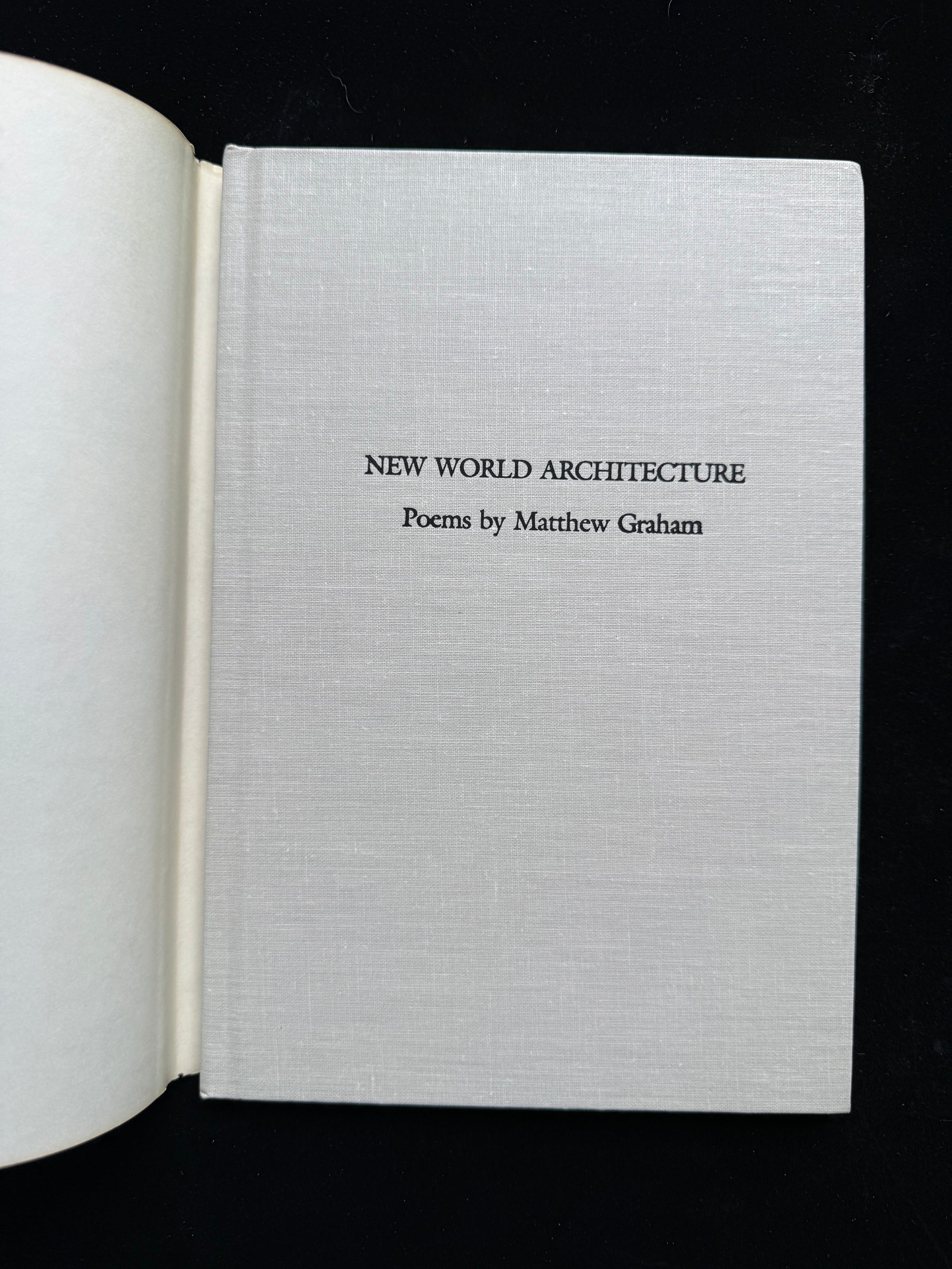 New World Architecture: Poems
