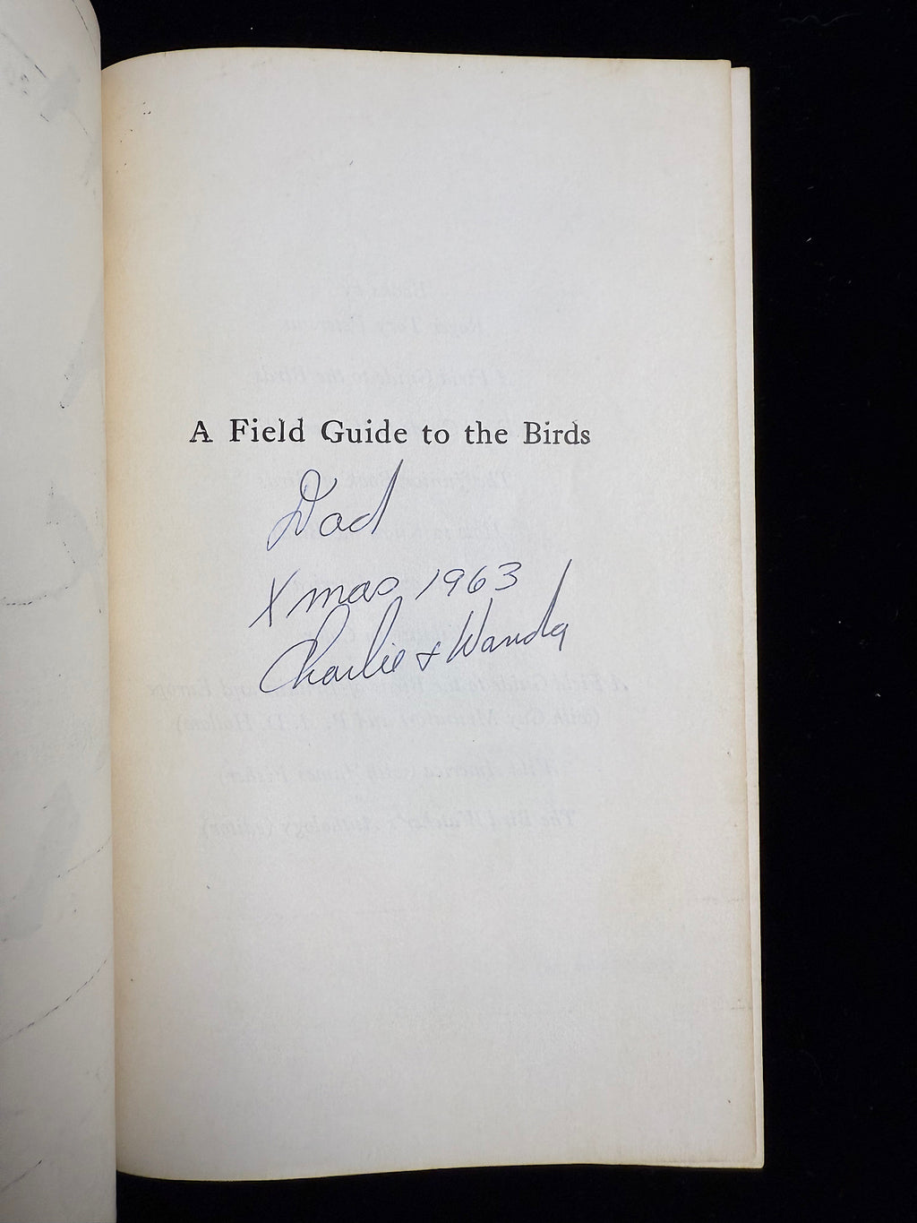 A Field Guide to the Birds
