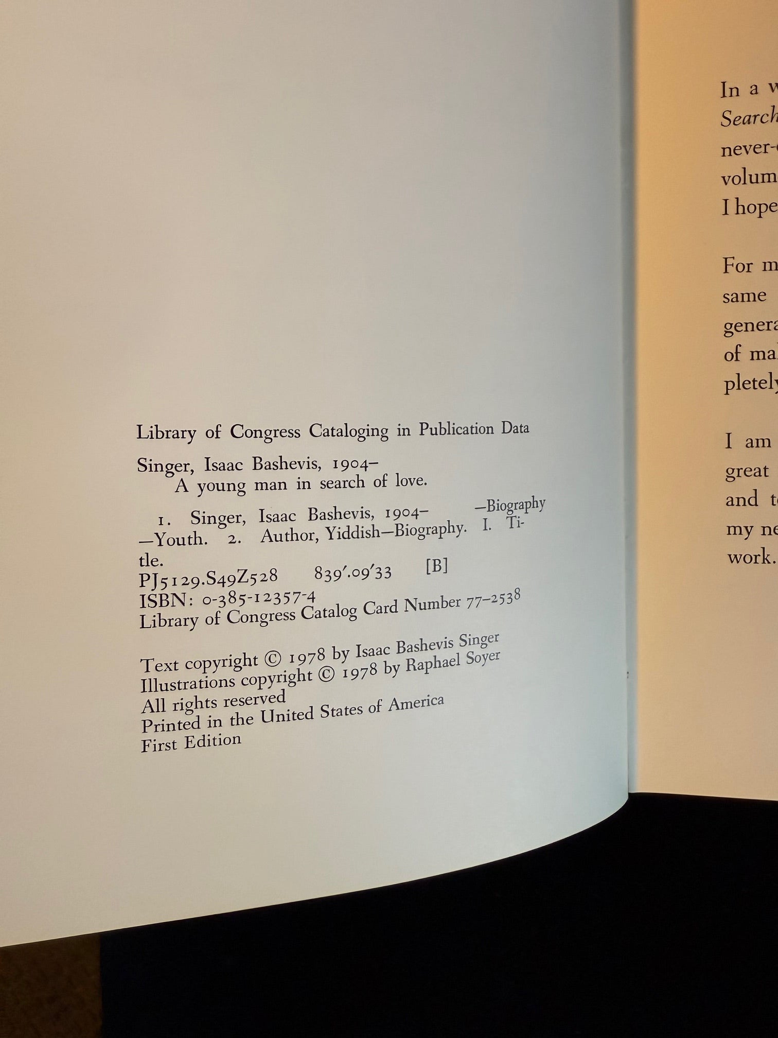 A Young Man In Search of Love