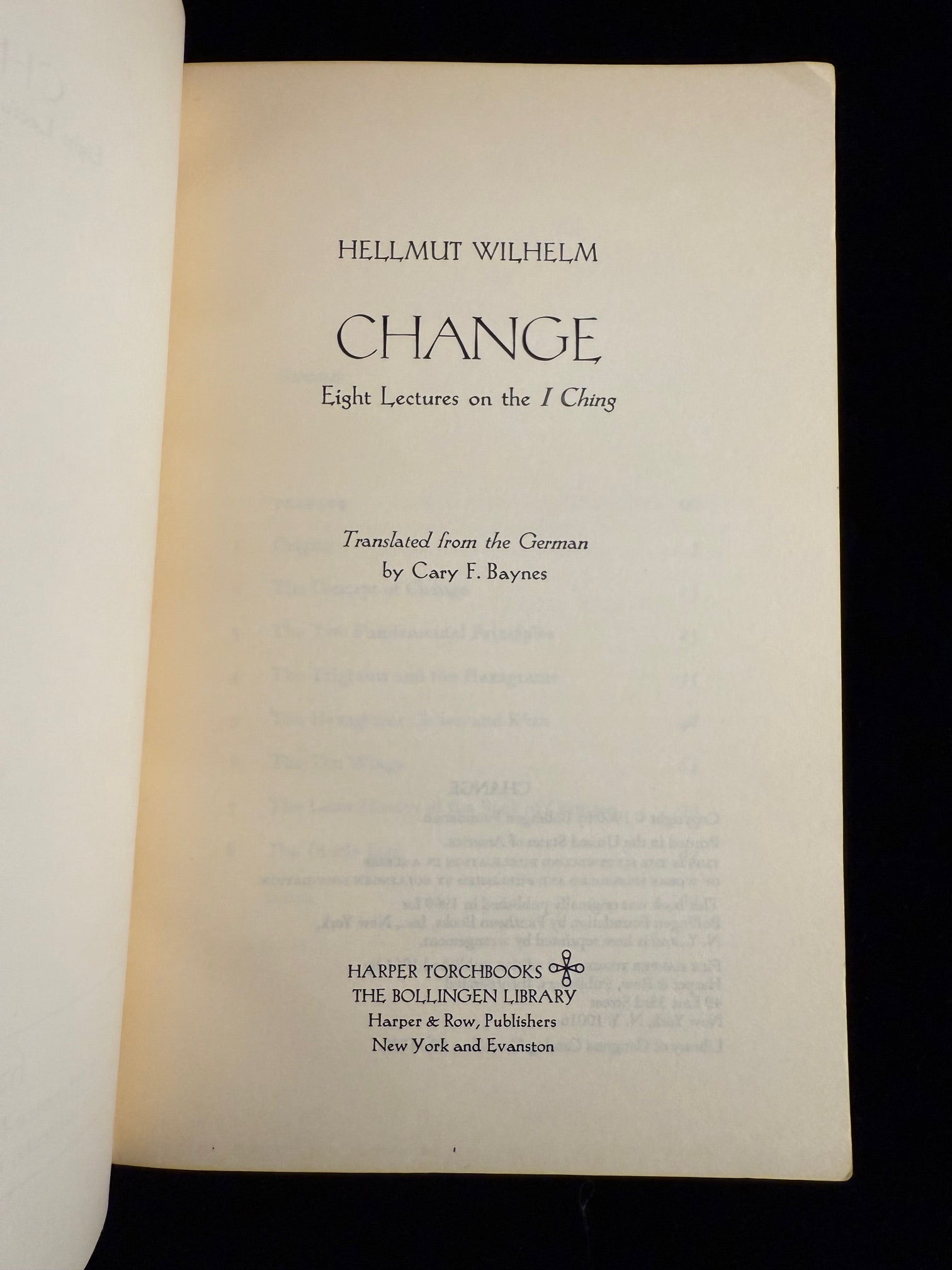 Change: Eight Lectures on the I Ching