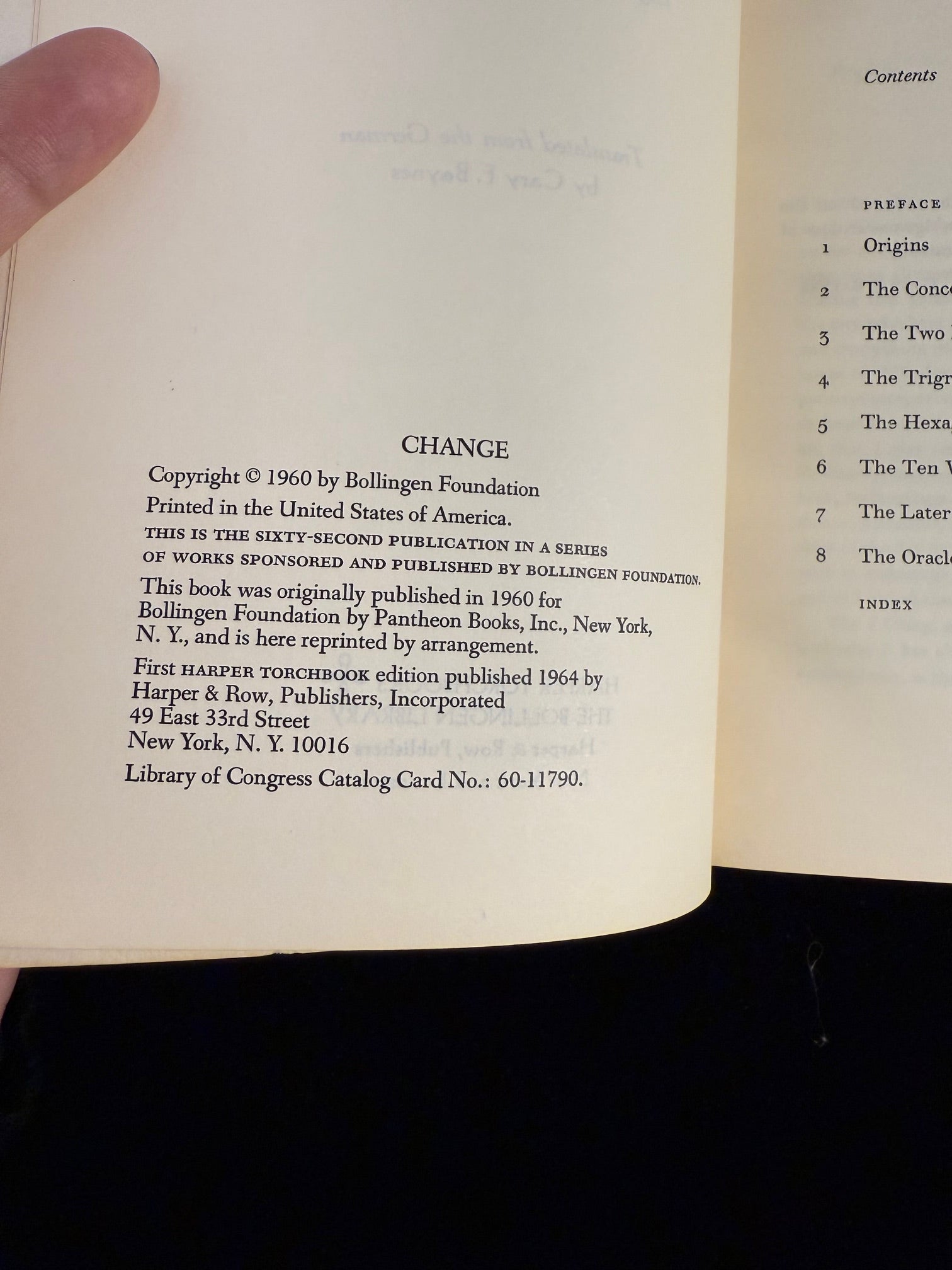 Change: Eight Lectures on the I Ching