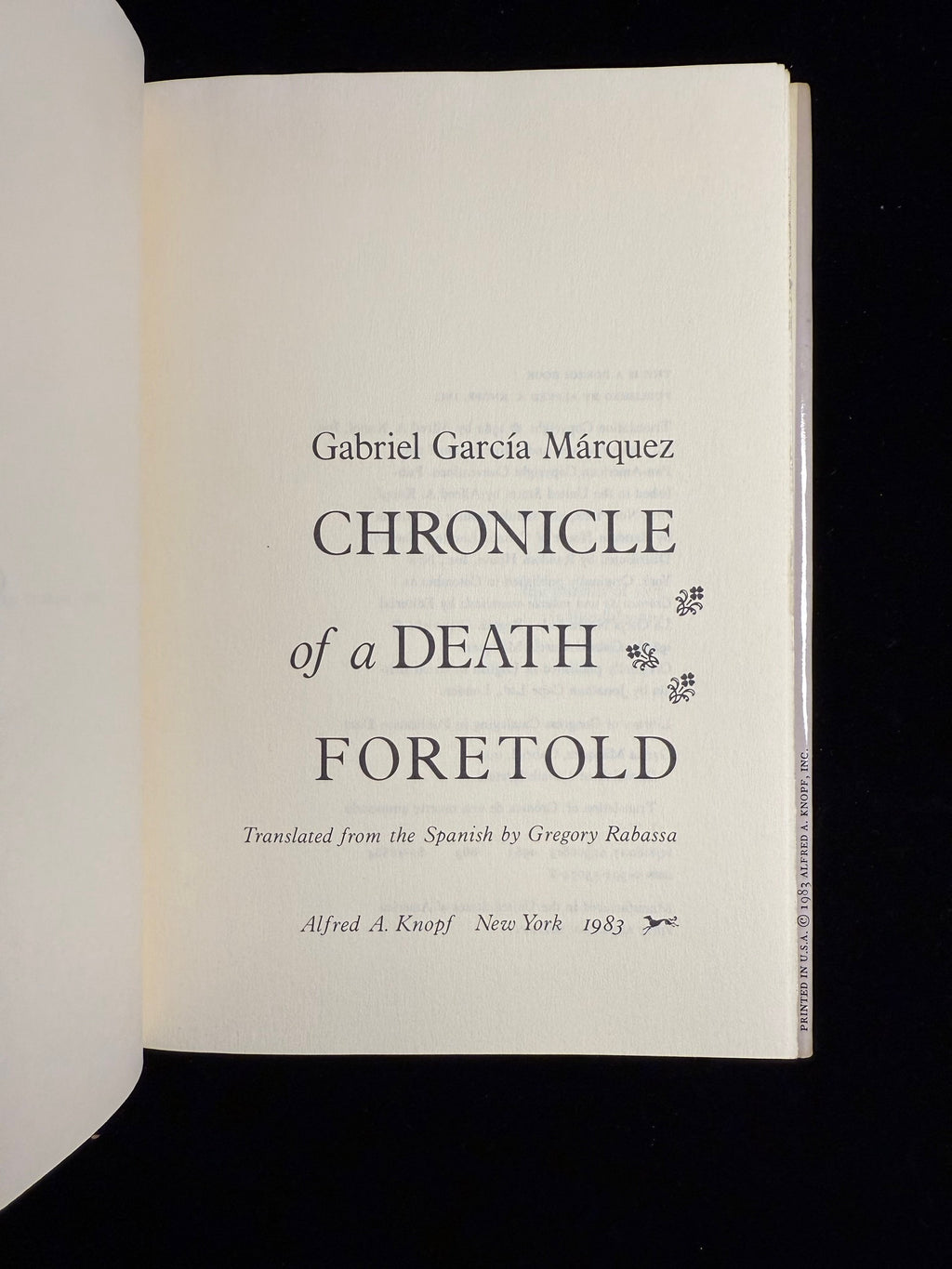 Chronicle of a Death Foretold