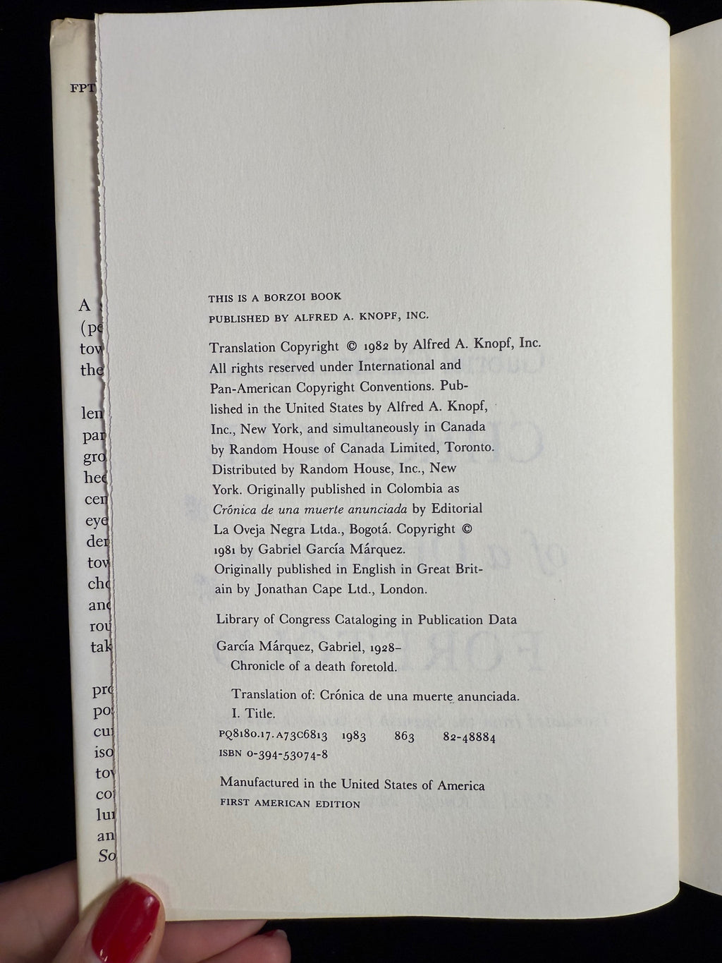 Chronicle of a Death Foretold