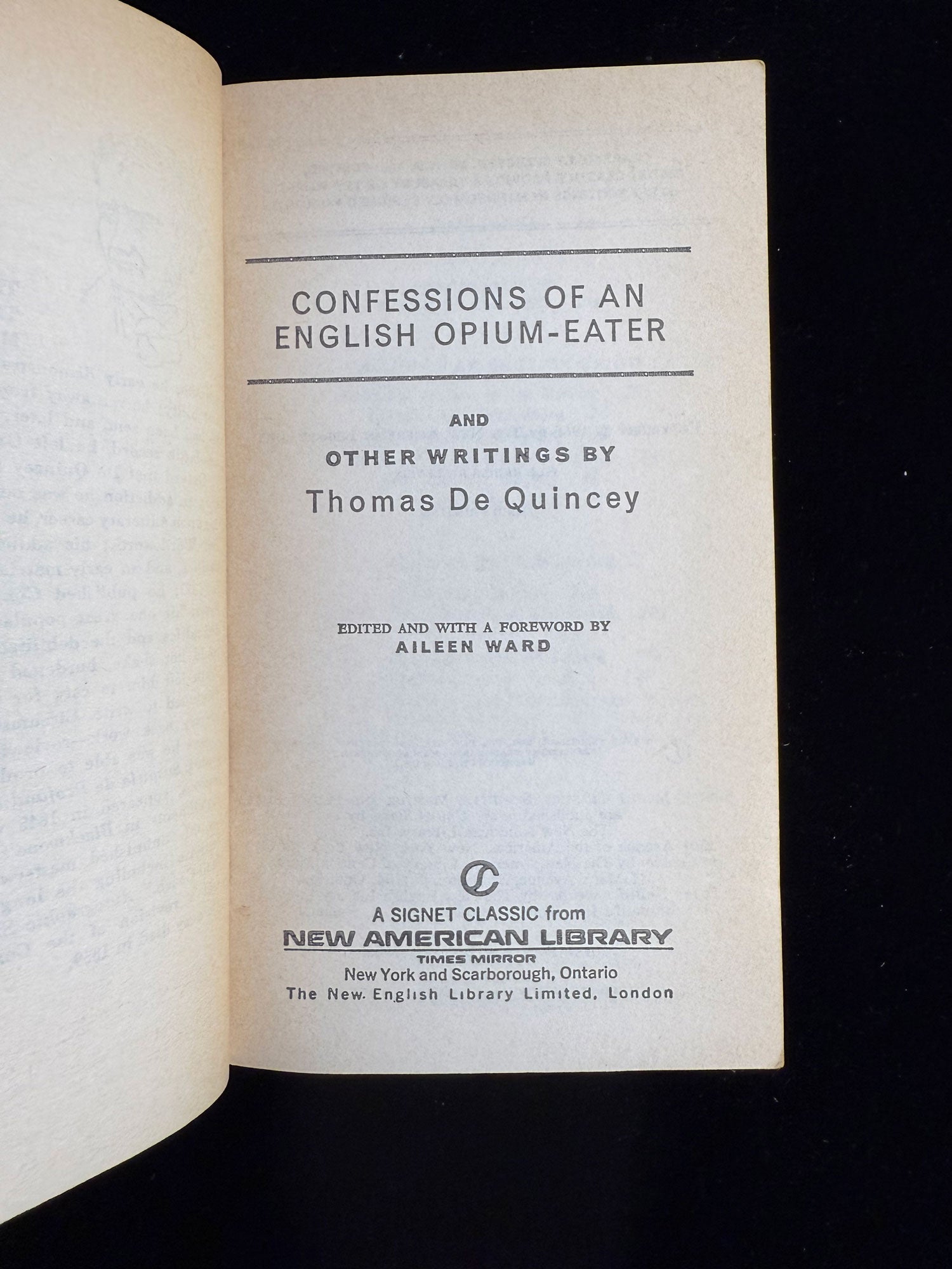 Confessions of an English Opium Eater