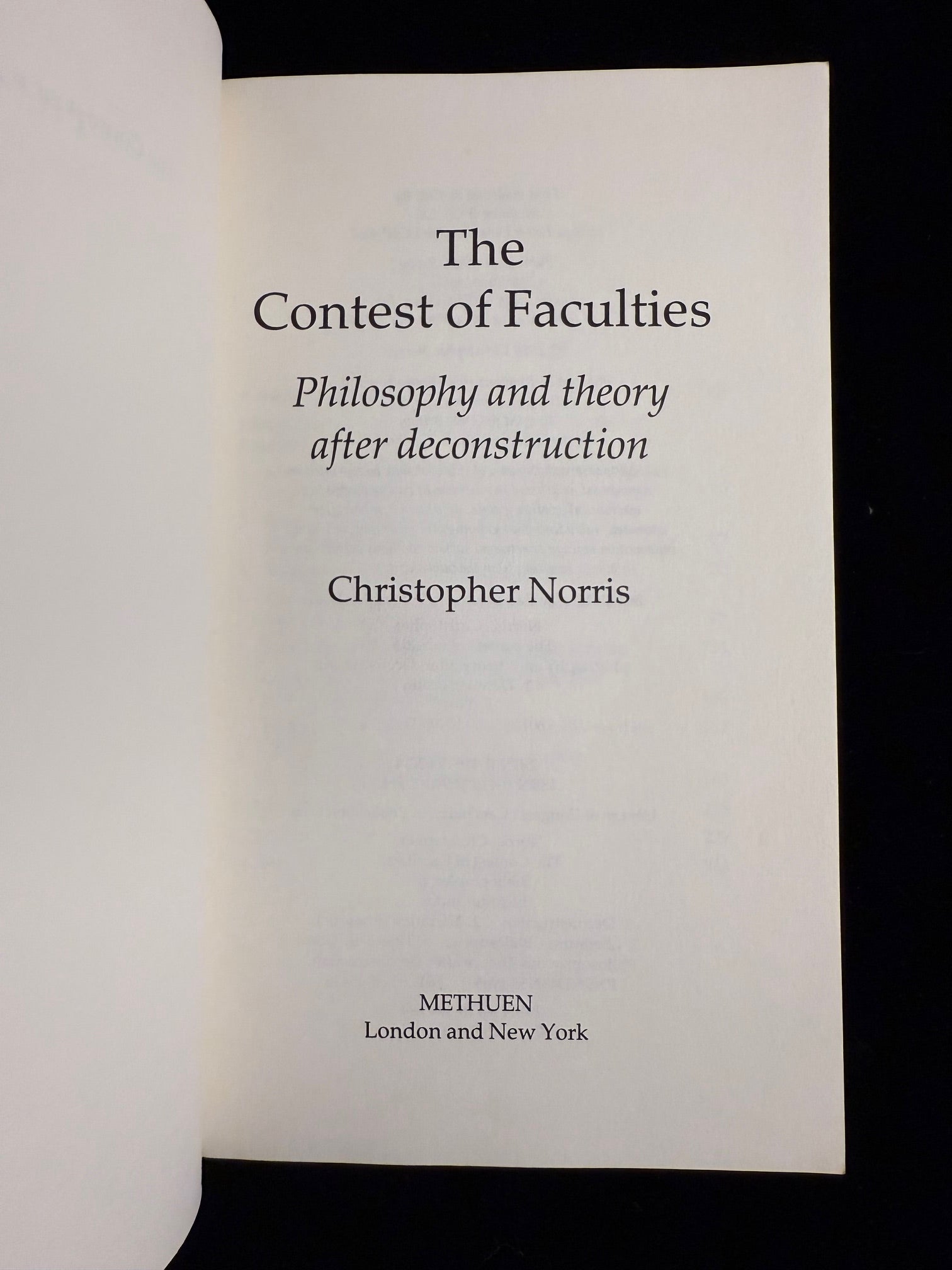 Contest of Faculties