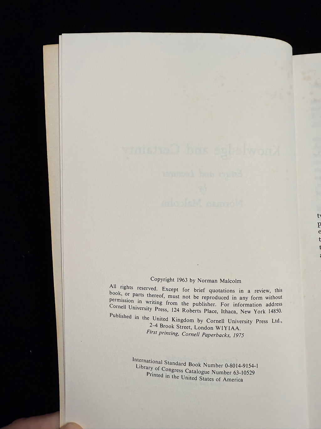 Knowledge and Certainty: Essays and Lectures