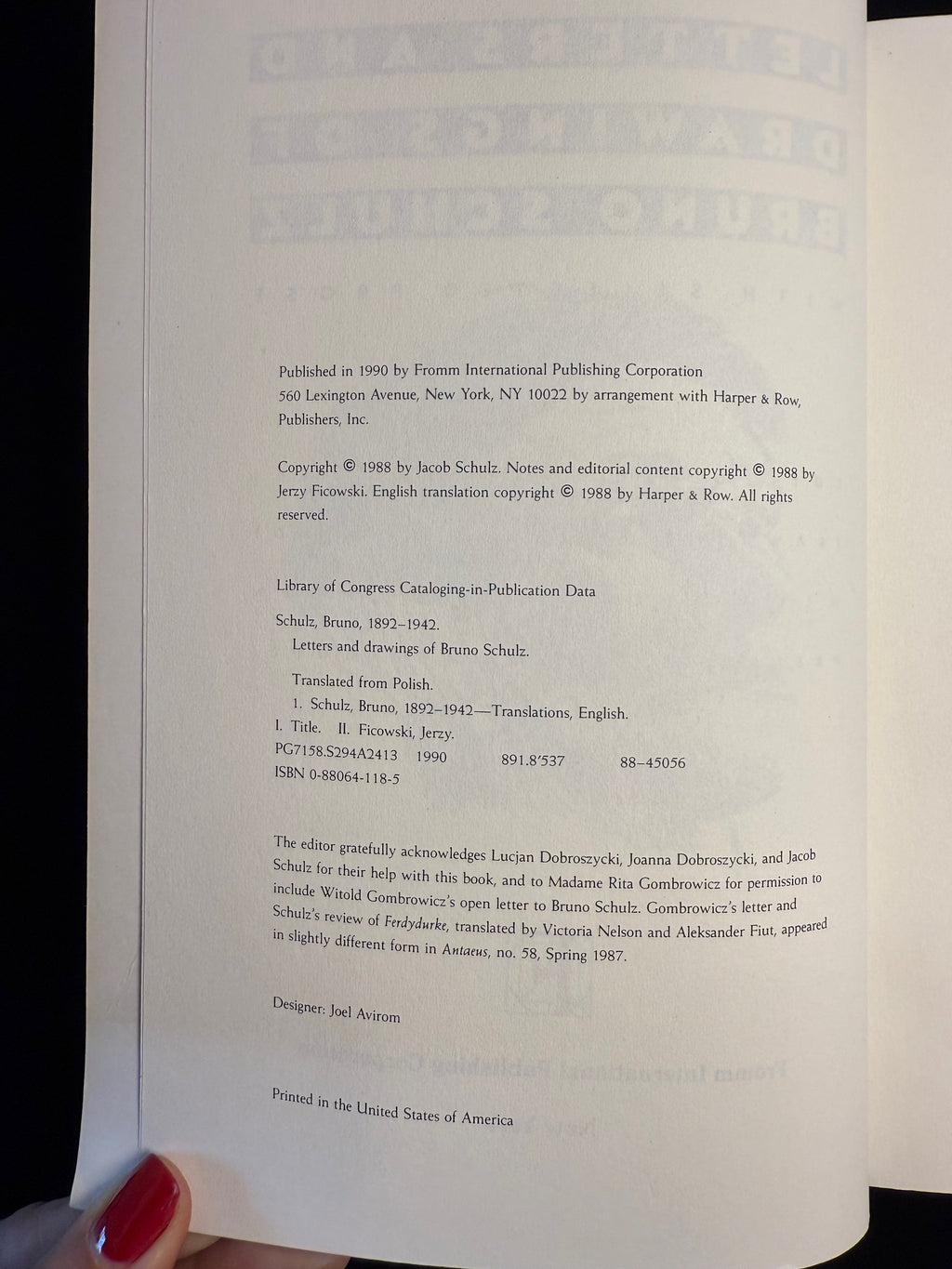 Letters and Drawings of Bruno Schulz