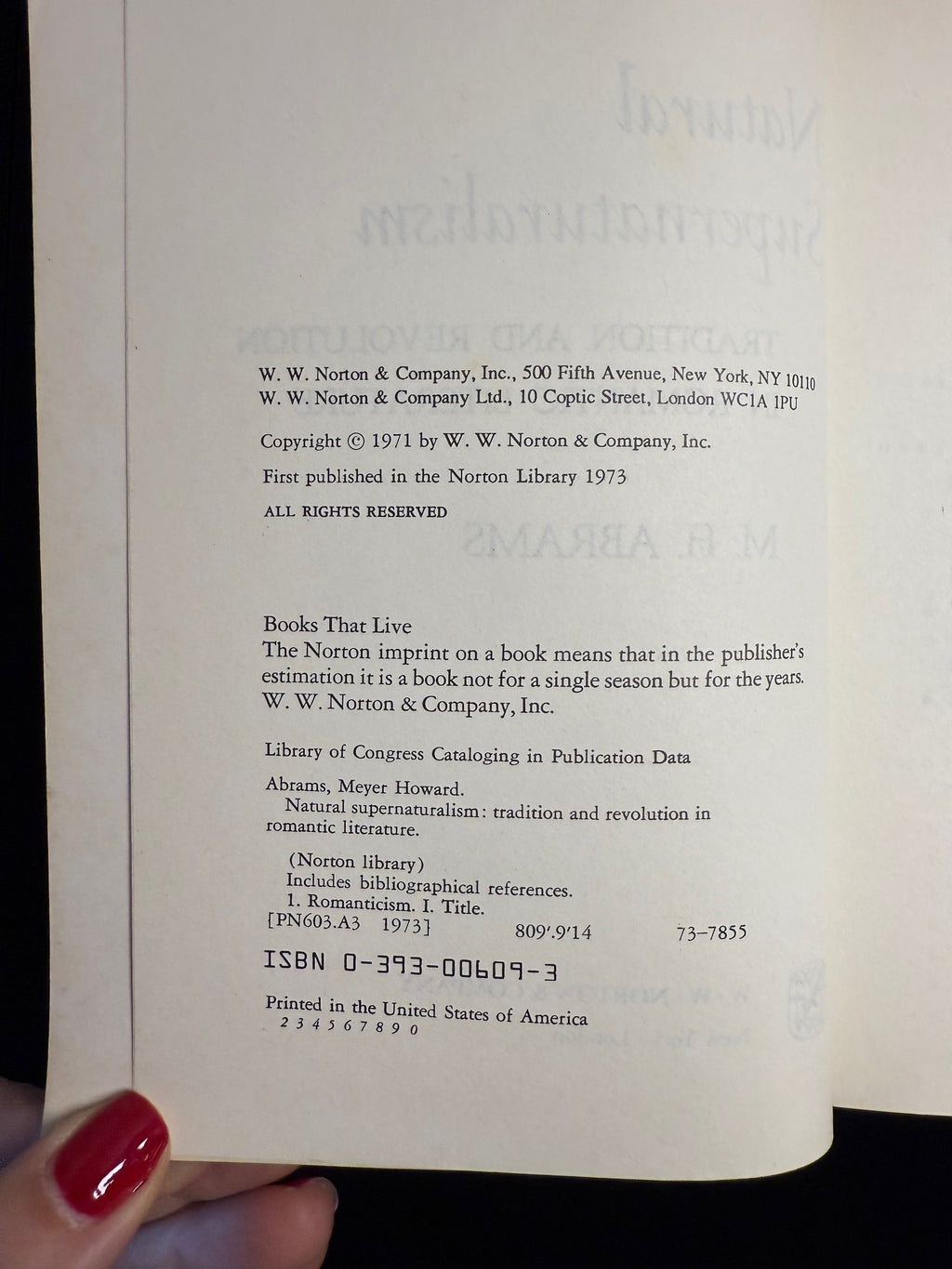 Natural Supernaturalism