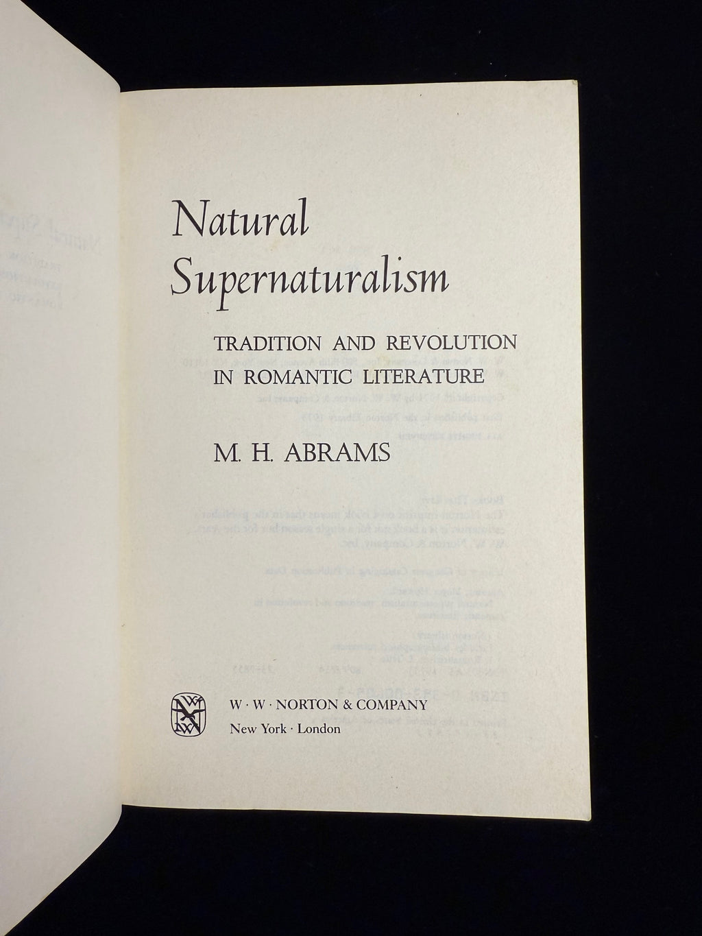 Natural Supernaturalism