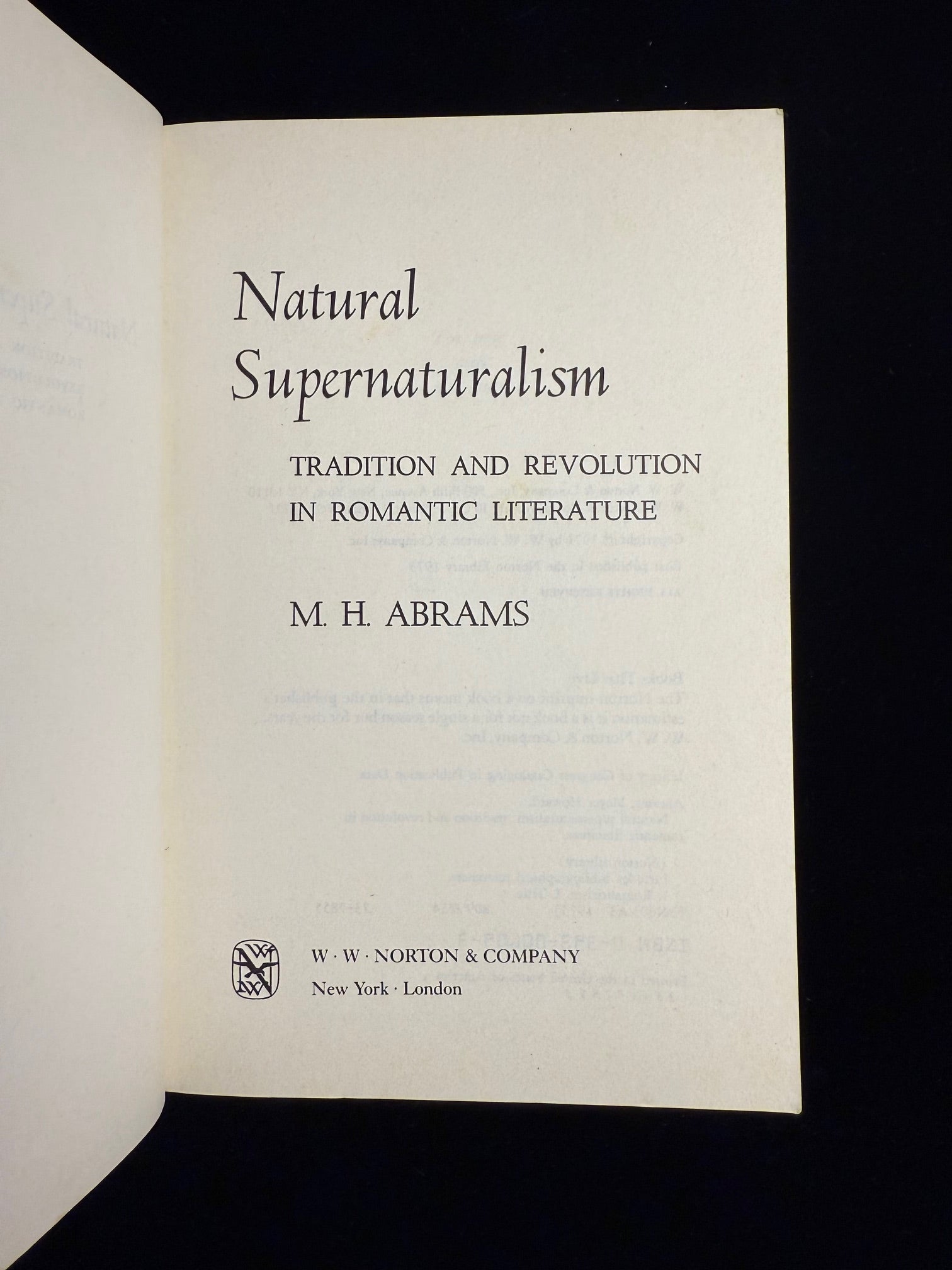 Natural Supernaturalism