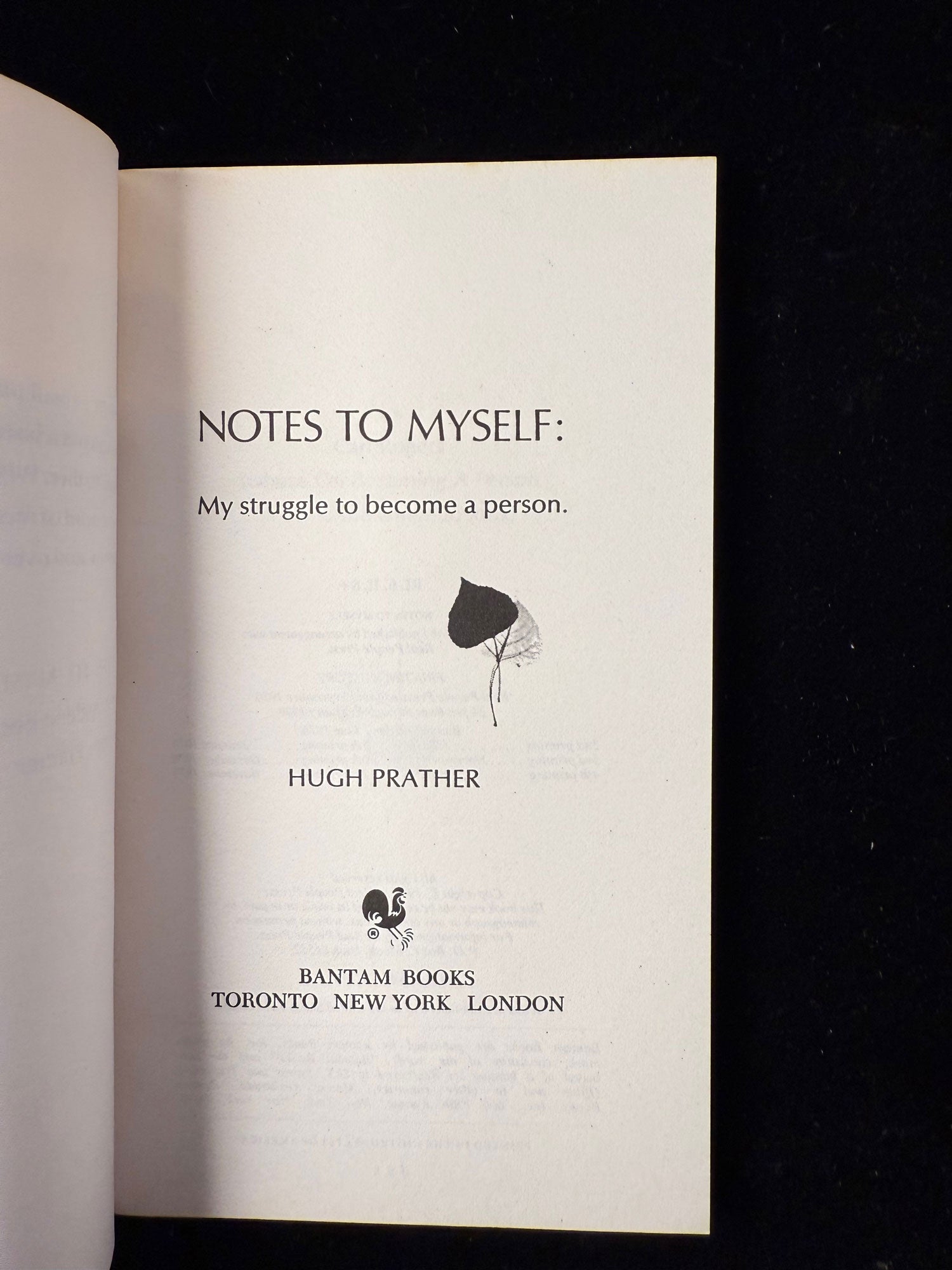 Notes to Myself: My struggle to become a person