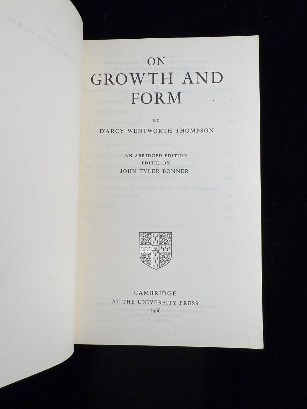 On Growth and Form