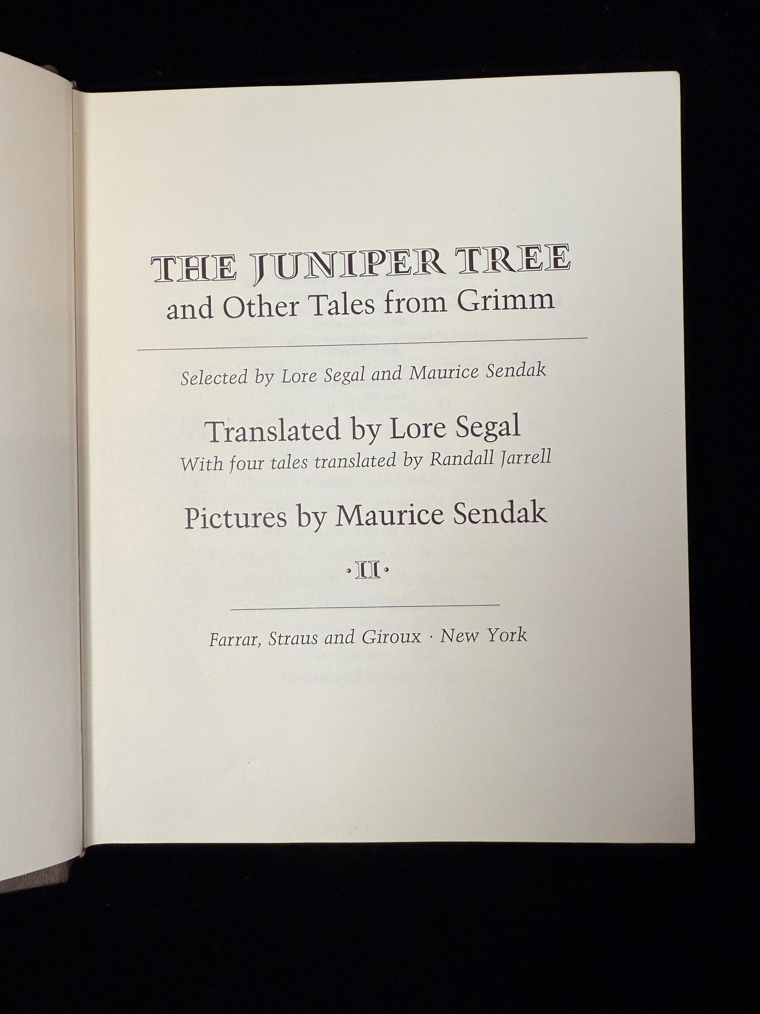 The Juniper Tree and Other Tales from Grimm, Vol. II