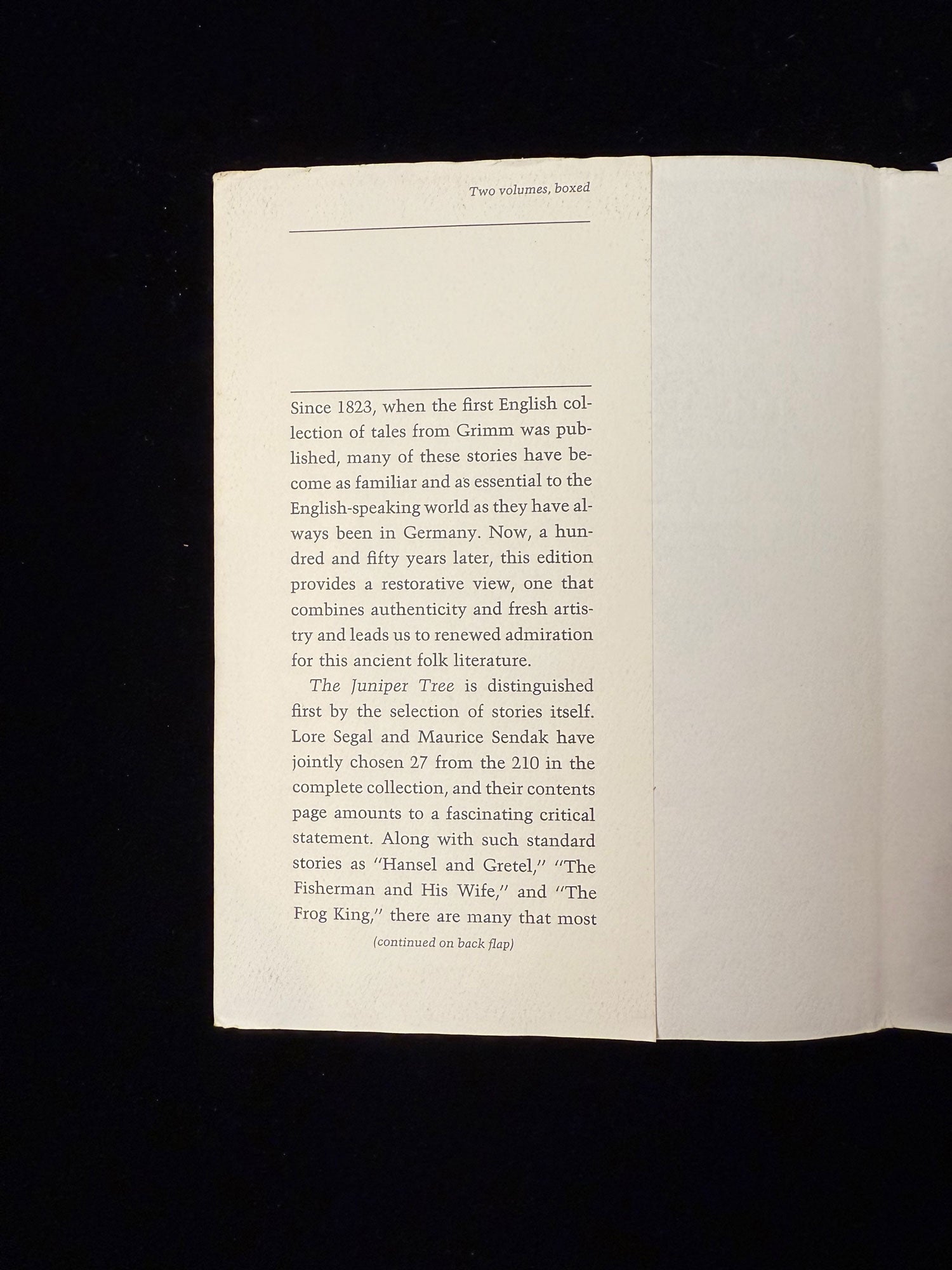 The Juniper Tree and Other Tales from Grimm, Vol. II