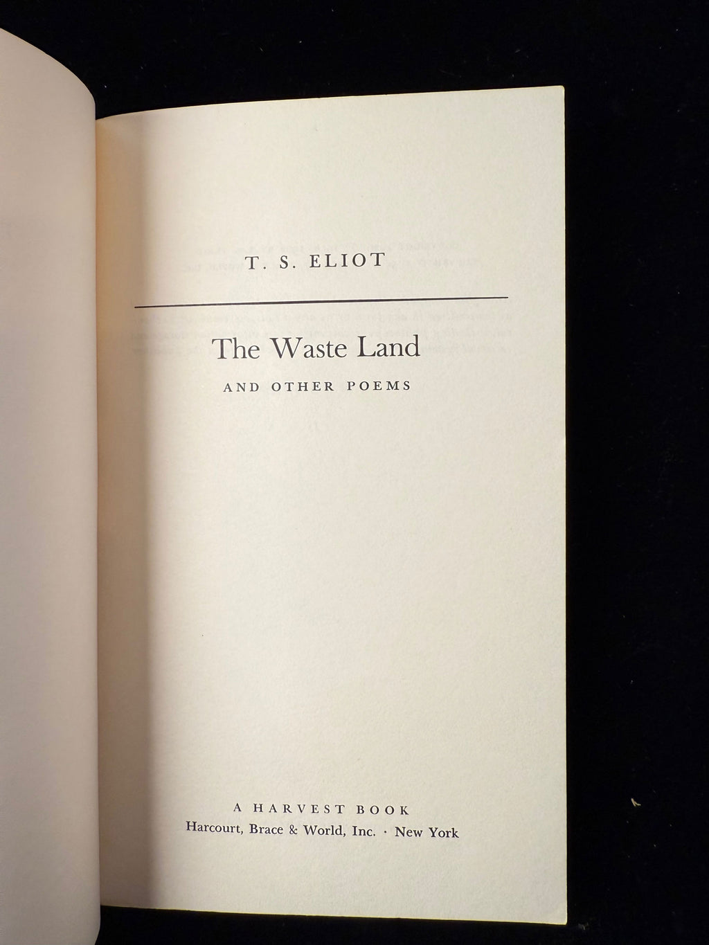 The Waste Land and Other Poems