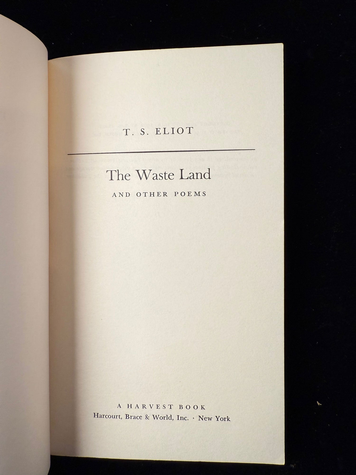The Waste Land and Other Poems