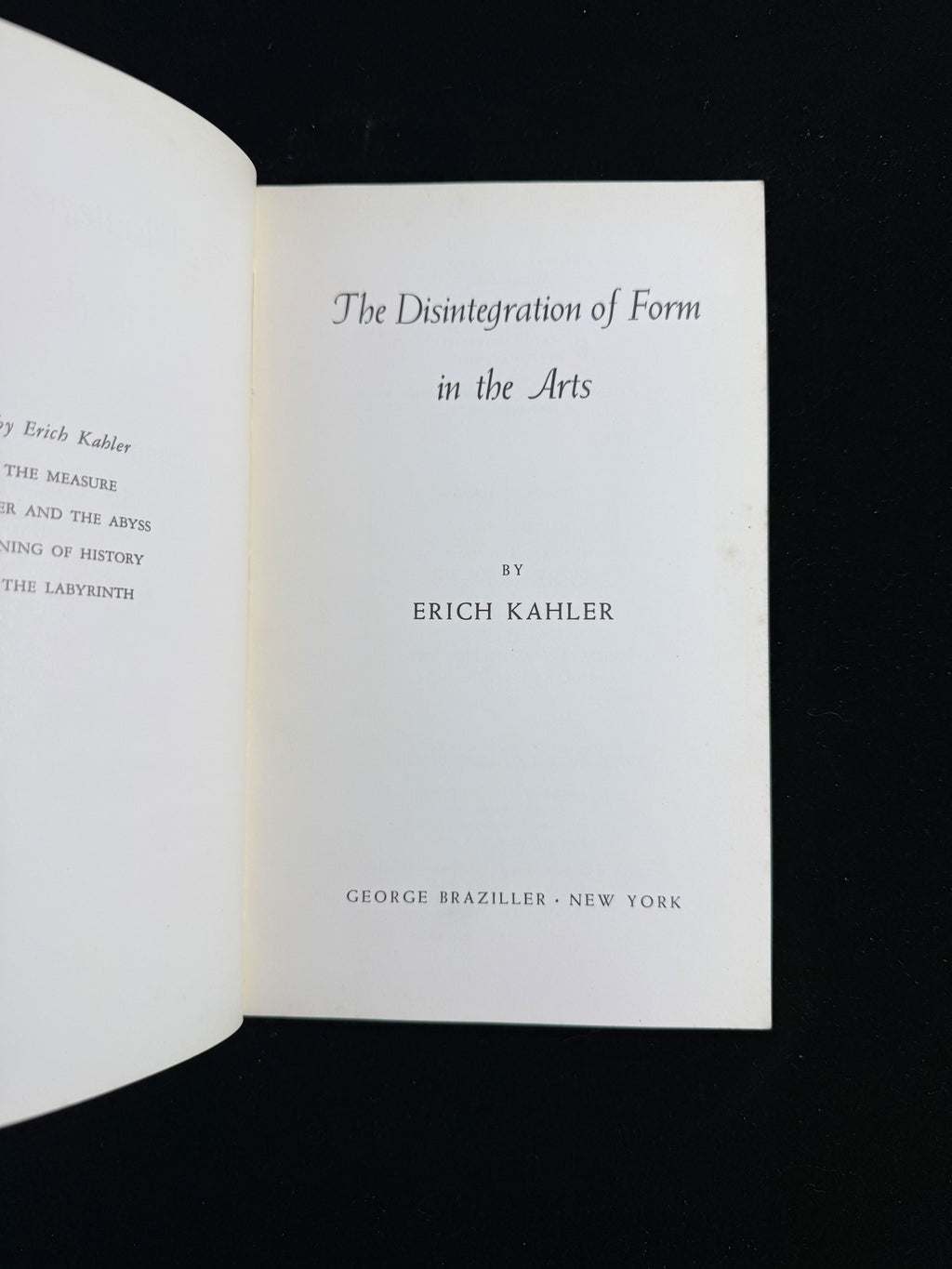 The Disintegration of Form in the Arts