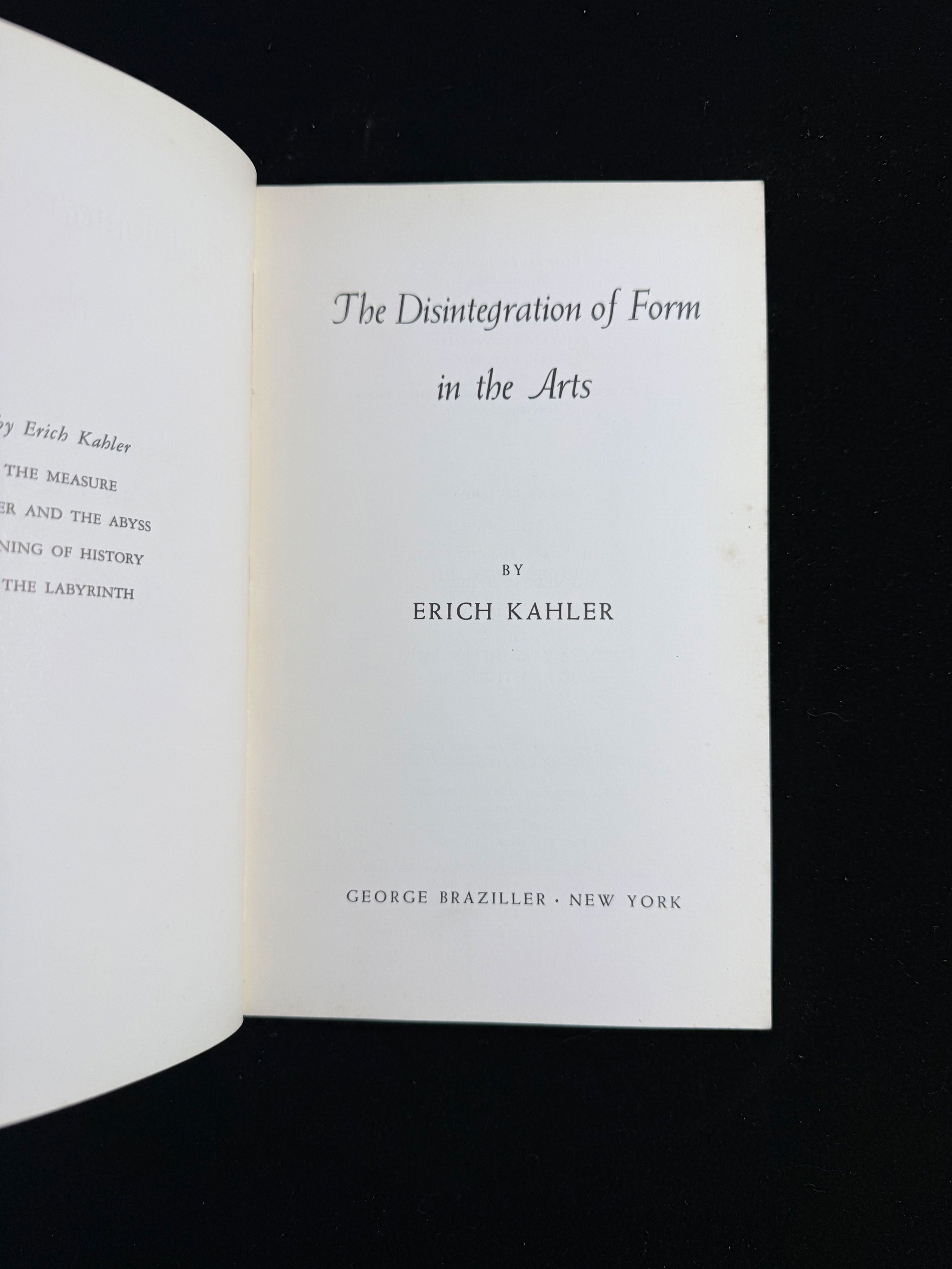 The Disintegration of Form in the Arts