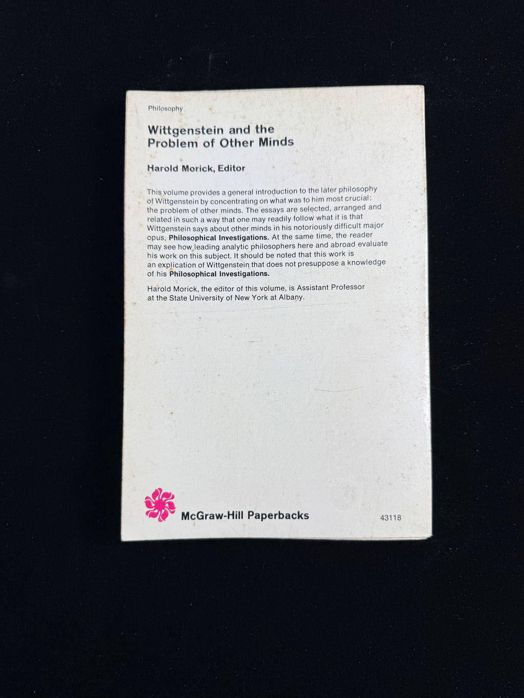 Wittgenstein and the Problem of Other Minds