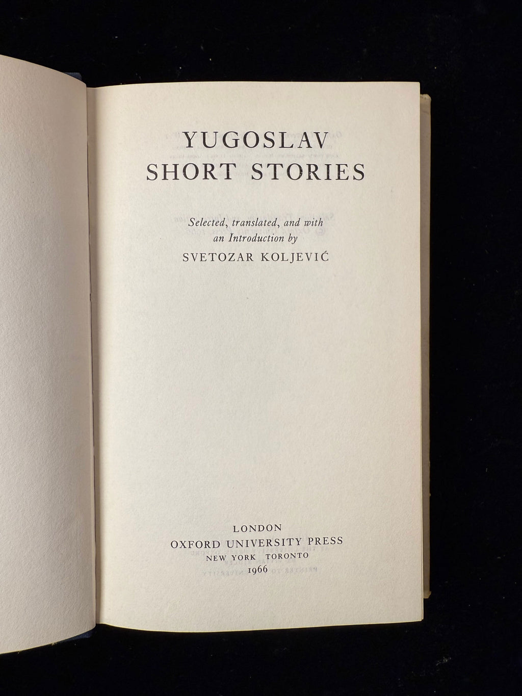 Yugoslav Short Stories