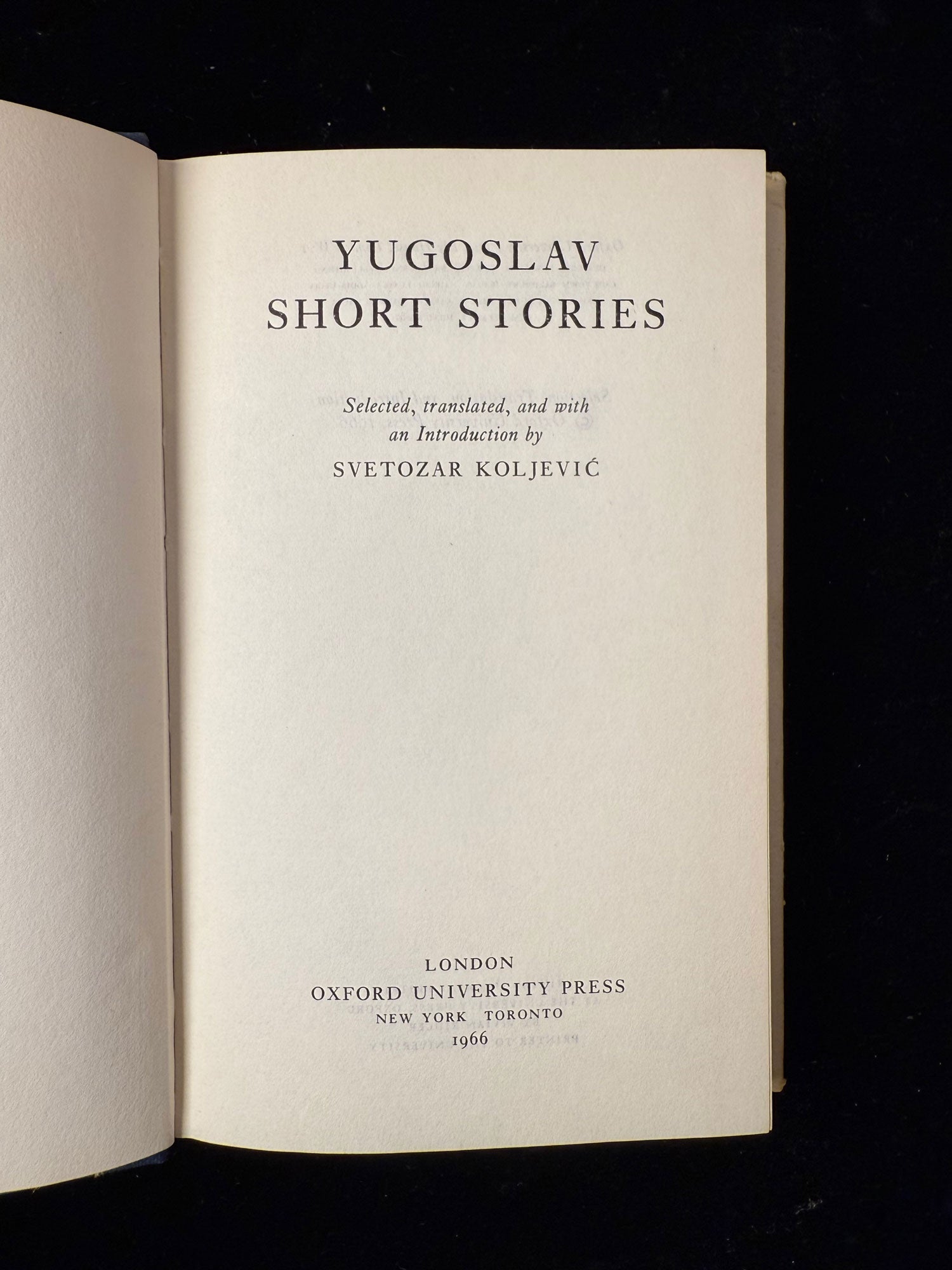 Yugoslav Short Stories
